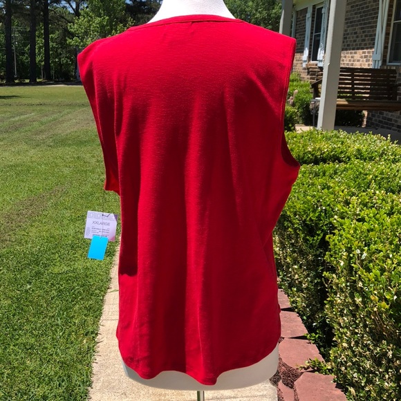 Liz Claiborne Red Tank Top - Picture 3 of 3